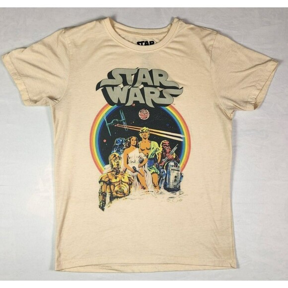 Authentic Star-Wars Logo Retro Graphic Tee, Medium - Picture 1 of 4